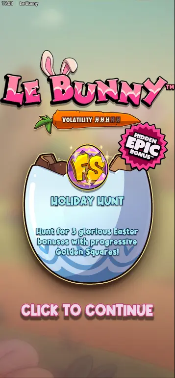Le Bunny slot demo gameplay showing Golden Squares and Rainbow activation