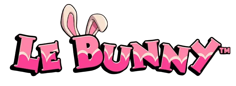 Le Bunny slot logo featuring pink Easter bunny with eggs