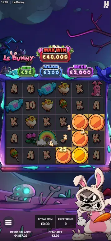 Le Bunny Hacksaw Gaming Guld Klöver multiplicerar myntvärden